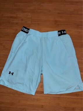 Under Armour Men's Pale Blue Performance Athletic Shorts